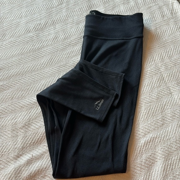 L.L. Bean‎ Elastic Waistband Ribbed Textured Leggings - Picture 1 of 7